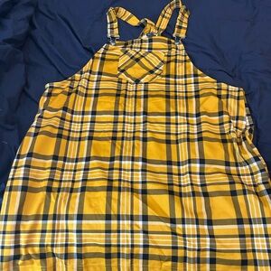 Fashion Nova Yellow Plaid Dress
